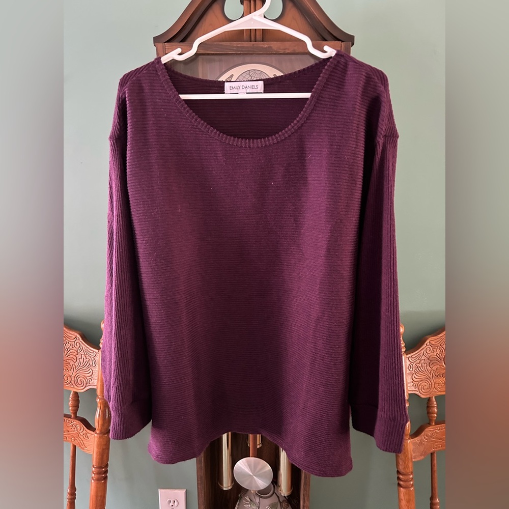 Women’s ribbed sweater.